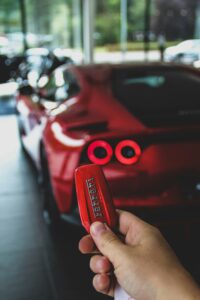 Ferrari used for security with Yorkshire Loan.