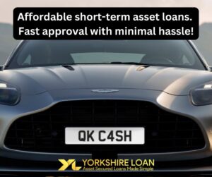 Private plate used for a luxury asset loan with Yorkshire Loan.